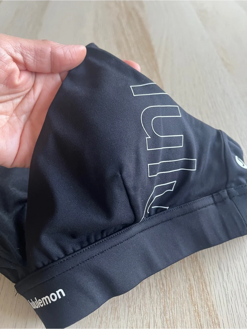 lululemon athletica Black Logo Triangle Light-Support Sports Bra size 4
